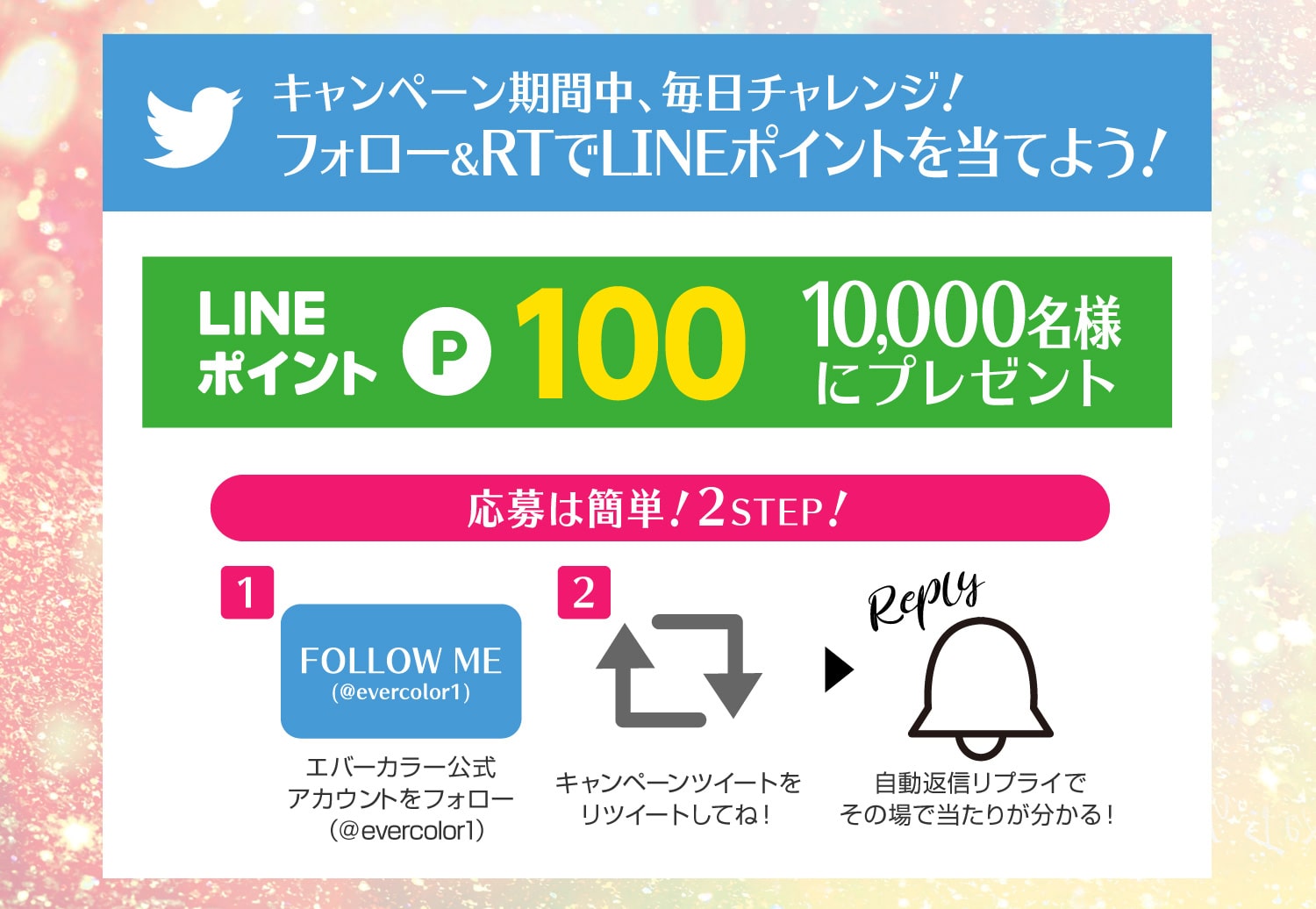 フォロー&リツイートでLINEポイントを当てよう!
